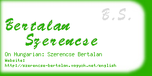 bertalan szerencse business card